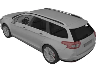 Citroen C5 Estate 3D Model preview