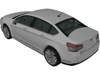 Citroen C5 Saloon (2011) 3D Model preview