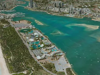 Gold Coast City, Australia (2021) 3D Model preview