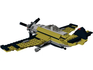 Lego Airplane 3D Model preview