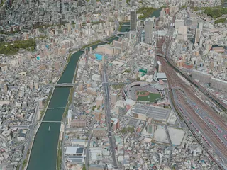 Hiroshima City, Japan (2021) 3D Model preview