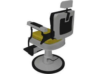 Barber Chair 3D Model preview