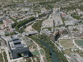Montpellier City, France (2021) 3D Model preview