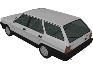 Fiat Regata Station Wagon (1987) 3D Model preview