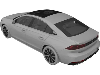 Peugeot 508 (2019) 3D Model preview