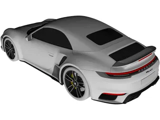 Porsche 911 Turbo S Cabrio (2021) 3D Model preview