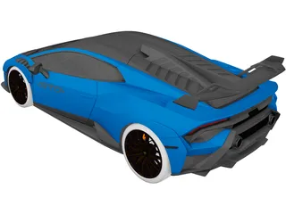 Lamborghini Huracan STO (2021) 3D Model preview