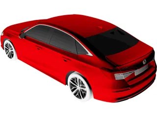 Honda Civic Sedan (2022) 3D Model preview