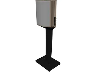 Studio Monitor Speaker with Stand 3D Model preview