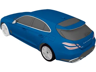 Genesis G70 Shooting Brake (2022) 3D Model preview
