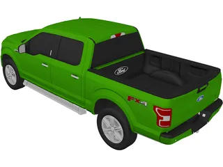 Ford F-150 SuperCrew XLT (2020) 3D Model preview