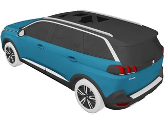 Peugeot 5008 (2021) 3D Model preview