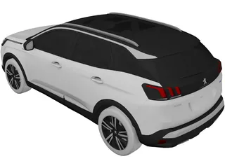 Peugeot 3008 (2021) 3D Model preview