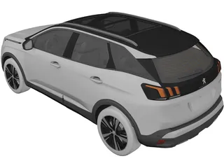 Peugeot 3008 (2019) 3D Model preview