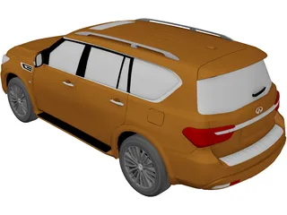 Infiniti QX80 (2021) 3D Model preview