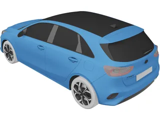 Kia Ceed Hatchback (2019) 3D Model preview