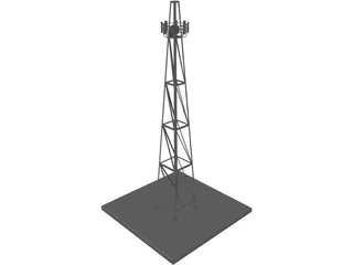 Cellular Tower 3D Model preview