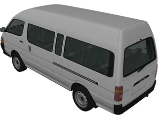 Toyota HiAce H100 Commuter (1992) 3D Model preview