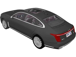 Hongqi H9 (2020) 3D Model preview