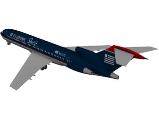 Boeing 727-300 3D Model preview