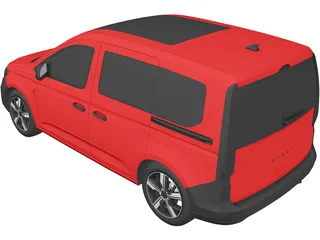 Volkswagen Caddy Combi (2021) 3D Model preview