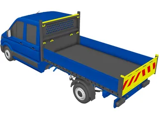 Volkswagen Crafter Double Cab Tipper (2021) 3D Model preview