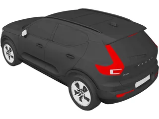 Volvo XC40 (2021) 3D Model preview