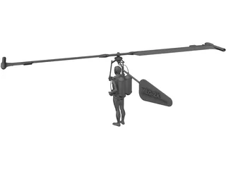 Gluhareff MEG-2X Helicopter 3D Model preview