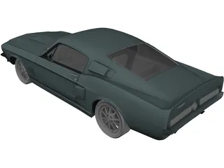 Ford Mustang Shelby GT500 (1967) 3D Model preview
