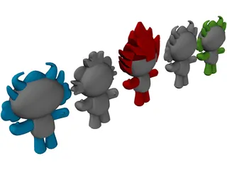 Fuwa 3D Model preview