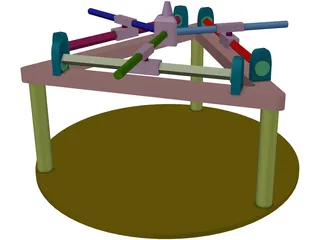 Robot Parallel Manipulatar 3D Model preview