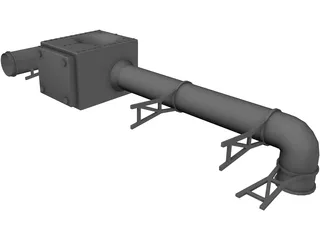 Roof Air Conditioning Unit 3D Model preview