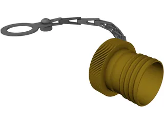 Amphenol Plug Pro Cap - 10-553998-13SS 3D Model preview