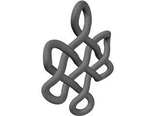 Buddhist Endless Knot 3D Model preview