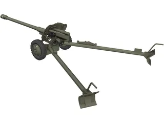D-44 AT Cannon 3D Model preview