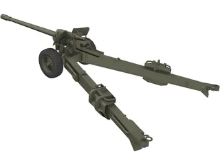 M-46 Field Cannon 3D Model preview