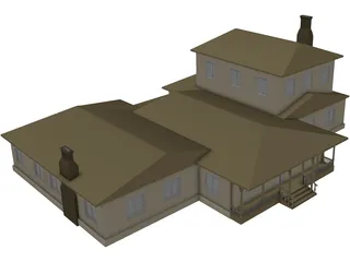 Large House 3D Model preview