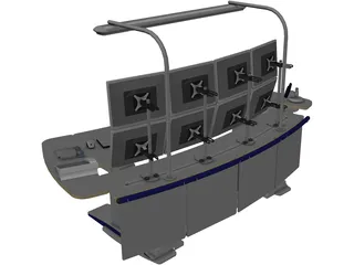 Cergo Operator Desk System Model Cergo B 3-4 3D Model preview