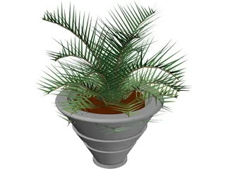 Plant in Vase 3D Model preview