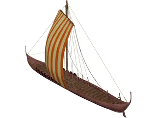Skuldelev Viking Ship 3D Model preview