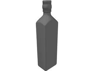 Red Label Bottle 3D Model preview