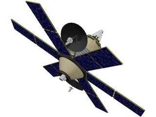 Communication Satellite 3D Model preview