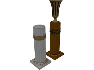 Columns 3D Model preview