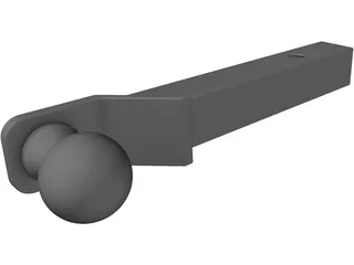 Ball Trailer Hitch 3D Model preview