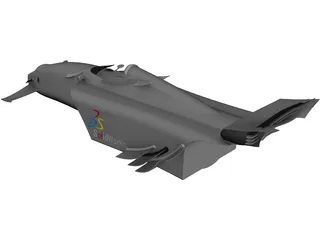 Race Car Body 3D Model preview