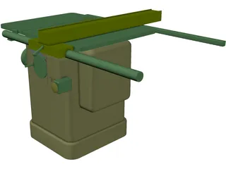 Delta Unisaw Table Saw 3D Model preview