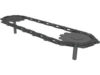 Chain Drive 3D Model preview