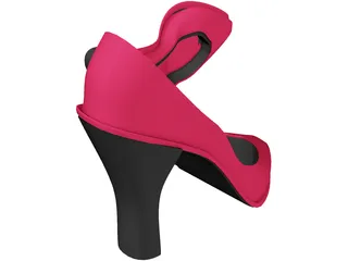 Woman High Heeled Shoes 3D Model preview