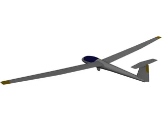 Rolladen-Schneider LS4 Glider 3D Model preview