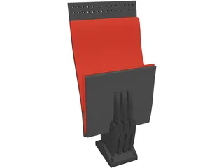 Auditorium Chair 3D Model preview